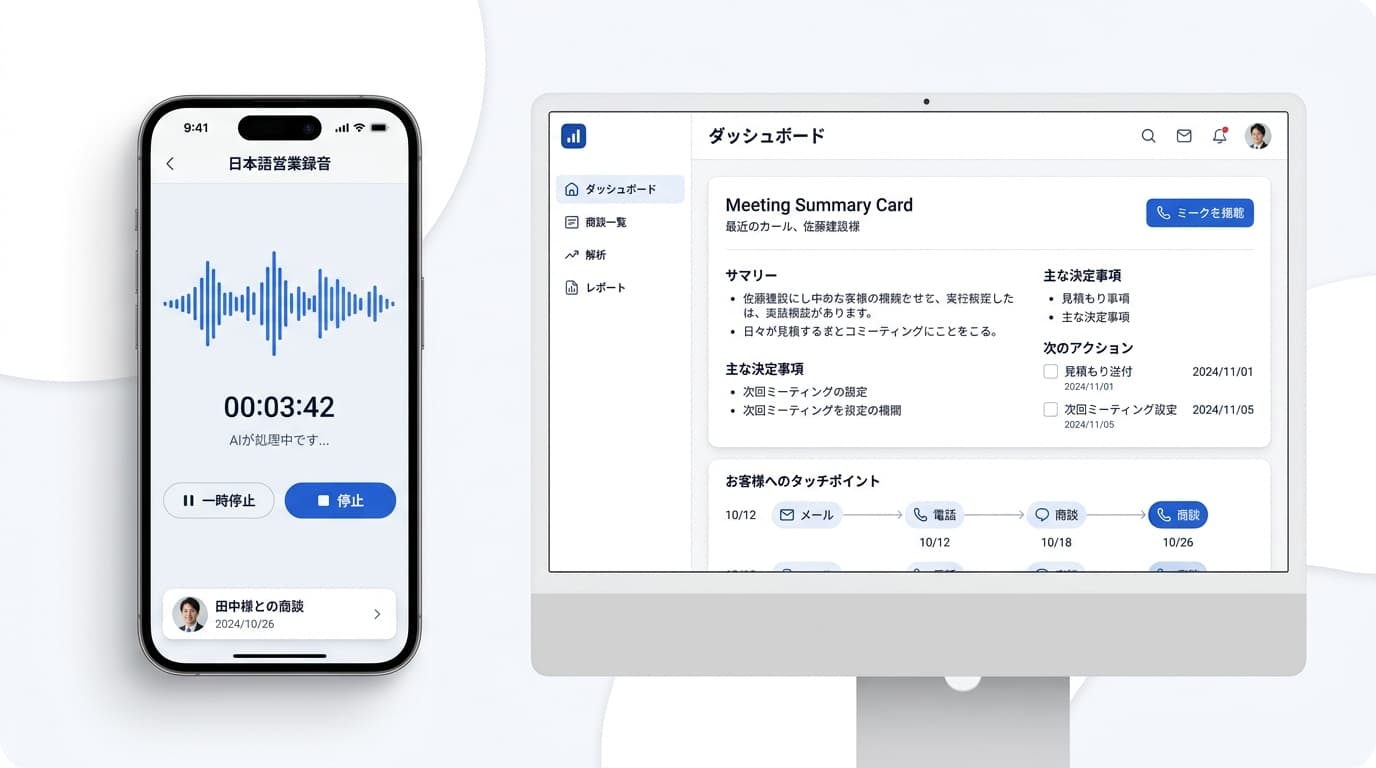 DRIVE SFA - 商談録音からAI議事録生成まで